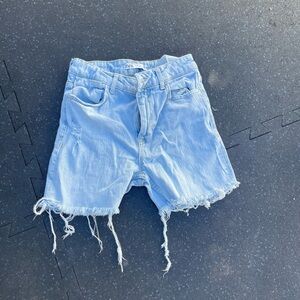 Zara Sky Blue Denim Shorts